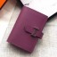Hermes Bearn Mini Wallet In Purple Epsom Leather JM120cC72
