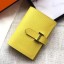 Hermes Bearn Mini Wallet In Yellow Epsom Leather JM2014nF79
