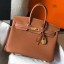Hermes Birkin 25cm Bag In Gold Clemence Leather GHW JM416Rc30