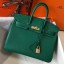 Hermes Birkin 25cm Bag In Vert Vertigo Clemence Leather GHW JM880CD19