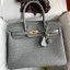 Hermes Birkin 30 Handmade Bag In Etain Crocodile Niloticus Matte Skin JM05zd42