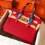 Hermes Birkin 30 Handmade Bag In Red Clemence Leather JM1354Jl41