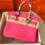 Hermes Birkin 30 Handmade Bag In Rose Lipstick Epsom Leather JM927Mv33