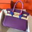 Hermes Birkin 30 Handmade Bag In Ultraviolet Clemence Leather JM1143Xw85