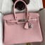 Hermes Birkin 30 Retourne Handmade Bag In Rose Sakura Epsom Calfskin JM1756GY14