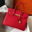 Hermes Birkin 30cm Bag In Red Clemence Leather GHW JM1277fo19