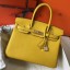 Hermes Birkin 30cm Bag In Yellow Clemence Leather GHW JM313hI90