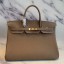 Hermes Birkin 40 Handmade Bag In Taupe Clemence Leather JM2021iT17