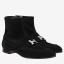 Hermes Black Suede Saint Honore Ankle Boots JM2030uU16