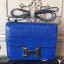Hermes Blue Constance MM 24cm Crocodile Bag JM500ZZ98