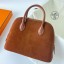 Hermes Bolide 1923 25 Handmade Bag In Gold Doblis Suede Leather JM1417Wc12