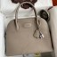 Hermes Bolide 1923 31 Handmade Bag In Gris Asphalt Clemence Leather JM1069NR41