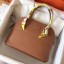Hermes Bolide 27 Handmade Bag In Gold Clemence Leather JM531iT17