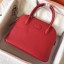 Hermes Bolide 31 Handmade Bag In Red Clemence Leather JM1750yK94