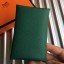 Hermes Calvi Card Holder In Green Epsom Leather JM1680Ej26