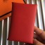 Hermes Calvi Card Holder In Red Epsom Leather JM03yC28