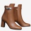 Hermes Camel Joueuse Ankle Boots JM437uZ84
