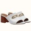 Hermes Camilla Mules 60MM In White Calfskin JM342SV68