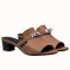 Hermes Candy 40mm Sandals In Brown Calfskin JM1862bM57