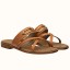 Hermes Claire Sandals In Brown Calfskin JM255vU99