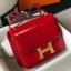 Hermes Constance 18 Handmade Bag In Red Embossed Crocodile JM1229em43