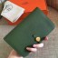 Hermes Dogon Duo Wallet In Green Clemence Leather JM1409KD87