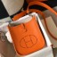 Hermes Evelyne III TPM Bag In Orange Clemence Leather JM1895NL80