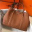 Hermes Garden Party 30 Bag In Gold Taurillon Leather JM672PC54