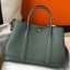 Hermes Garden Party 30 Bag In Vert Amande Taurillon Leather JM1817UF26