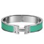Hermes Green Enamel Clic H PM Bracelet JM393fN93