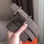 Hermes H d'Ancre Reversible Belt In Grey/Noir Leather JM1377tu77
