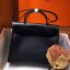 Hermes Herbag Zip 31cm Bag In Black Leather And Toile JM1177eL18