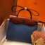 Hermes Herbag Zip 31cm Bag In Camel And Blue JM53Ym74