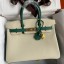 Hermes HSS Birkin 30 Bicolor Bag in Craie and Malachite Epsom Calfskin JM1068WY31