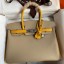 Hermes HSS Birkin 30 Bicolor Bag in Trench and Yellow Epsom Calfskin JM95fN93