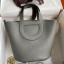 Hermes In The Loop 18 Handmade Bag in Gris Meyer Clemence Leather JM1346Av26