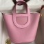Hermes In The Loop 18 Handmade Bag in Mauve Sylvestre Clemence Leather JM434Np64