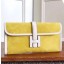 Hermes Jige Elan 29 Clutch In Yellow Suede Calfskin JM330Sy67
