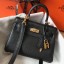 Hermes Kelly 20cm Bag In Black Clemence Leather GHW JM899zd42