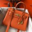 Hermes Kelly 20cm Bag In Orange Clemence Leather GHW JM1076Mq48