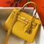 Hermes Kelly 20cm Bag In Yellow Clemence Leather GHW JM1187zR31
