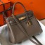 Hermes Kelly 25cm Retourne Bag In Taupe Clemence Leather JM980Mw52