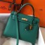 Hermes Kelly 25cm Sellier Bag In Malachite Epsom Leather JM16Zf62