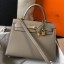 Hermes Kelly 28cm Bag In Gris Asphalt Epsom Leather GHW JM1916bT70