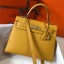 Hermes Kelly 28cm Bag In Yellow Epsom Leather GHW JM736KV93