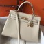 Hermes Kelly 32cm Bag In Beton Clemence Leather GHW JM162Jl41