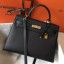 Hermes Kelly 32cm Bag In Black Epsom Leather GHW JM1880aM39