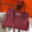 Hermes Kelly 32cm Bag In Bordeaux Clemence Leather PHW JM1815Nl93