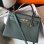 Hermes Kelly 32cm Bag In Vert Amande Clemence Leather GHW JM1221UF26