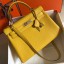 Hermes Kelly 32cm Bag In Yellow Clemence Leather GHW JM487yx89